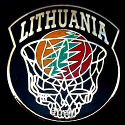 Grateful Dead Pin Vintage Lithuania Basketball 1996 Pinback Badge Lietuva LTU 96