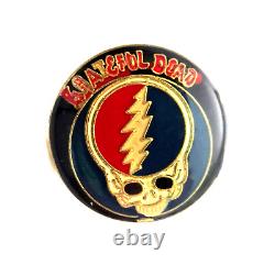 Grateful Dead Pin Vintage Steal Your Face GD Pinback Badge Late 1970's 1980's