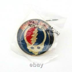 Grateful Dead Pin Vintage Steal Your Face GD Pinback Badge Late 1970s 1980s New