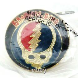 Grateful Dead Pin Vintage Steal Your Face GD Pinback Badge Late 1970s 1980s New