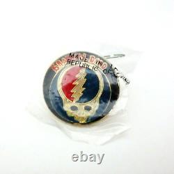 Grateful Dead Pin Vintage Steal Your Face GD Pinback Badge Late 1970s 1980s New