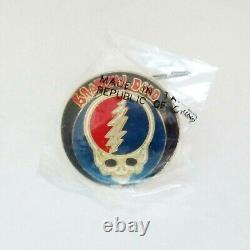 Grateful Dead Pin Vintage Steal Your Face GD Pinback Badge Late 1970s 1980s New