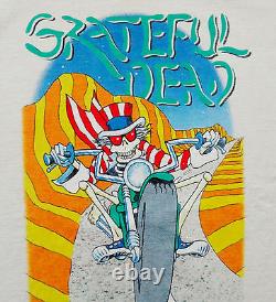 Grateful Dead Shirt T Shirt 1988 GD Motorcycle USA Uncle Sam Vintage 2003 GDM L