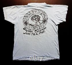 Grateful Dead Shirt T Shirt Vintage 1980 Boulder Colorado CU High In The Rockies