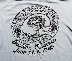 Grateful Dead Shirt T Shirt Vintage 1980 Boulder Colorado CU High In The Rockies