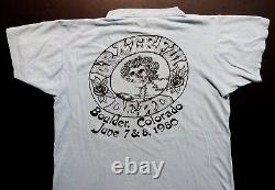 Grateful Dead Shirt T Shirt Vintage 1980 Boulder Colorado CU High In The Rockies