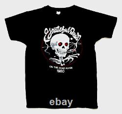 Grateful Dead Shirt T Shirt Vintage 1980 On The Road Again Bertha Smoking L New