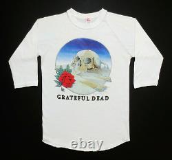 Grateful Dead Shirt T Shirt Vintage 1981 Europe'81 Stanley Mouse Skull Rose L