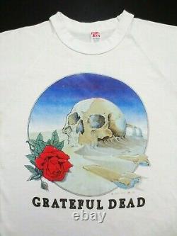 Grateful Dead Shirt T Shirt Vintage 1981 Europe'81 Stanley Mouse Skull Rose L