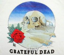 Grateful Dead Shirt T Shirt Vintage 1981 Europe'81 Stanley Mouse Skull Rose L