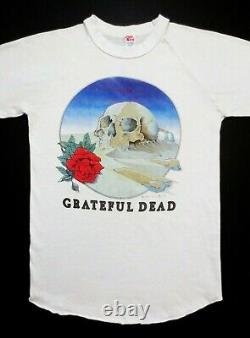 Grateful Dead Shirt T Shirt Vintage 1981 Europe'81 Stanley Mouse Skull Rose L