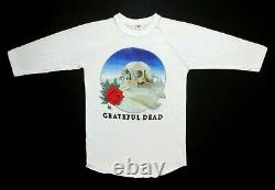 Grateful Dead Shirt T Shirt Vintage 1981 Europe'81 Stanley Mouse Skull Rose L