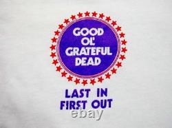 Grateful Dead Shirt T Shirt Vintage 1983 GD Road Crew Last In First Out XL New