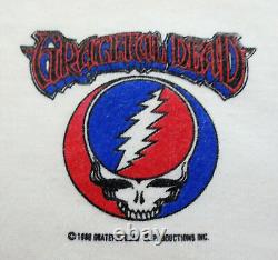 Grateful Dead Shirt T Shirt Vintage 1986 Steal Your Face Staff Polo Collar GDP M