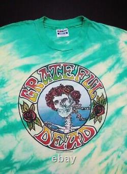 Grateful Dead Shirt T Shirt Vintage 1988 Green Bertha Roses Mouse Kelley GDM XL