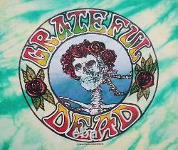 Grateful Dead Shirt T Shirt Vintage 1988 Green Bertha Roses Mouse Kelley GDM XL