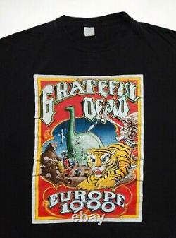 Grateful Dead Shirt T Shirt Vintage 1990 Europe Germany Paris London Griffin XL