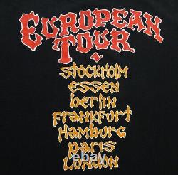 Grateful Dead Shirt T Shirt Vintage 1990 Europe Germany Paris London Griffin XL