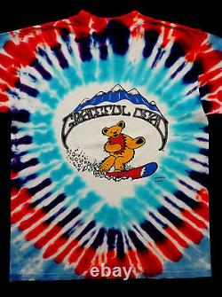 Grateful Dead Shirt T Shirt Vintage 1990 Snowboarding Bears Ski Winter Snow GD L