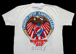 Grateful Dead Shirt T Shirt Vintage 1990 Summer Tour Heads 25th Anniversary XL