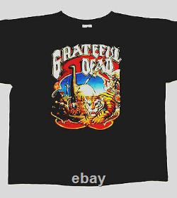 Grateful Dead Shirt T Shirt Vintage 1990 Without A Net Rick Griffin Tiger Art XL