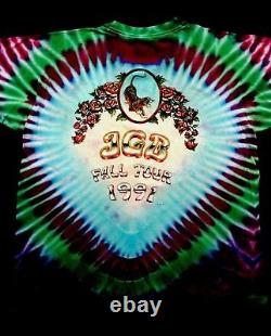Grateful Dead Shirt T Shirt Vintage 1991 Jerry Garcia Band Tour Tie Dye JGB XL