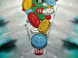 Grateful Dead Shirt T Shirt Vintage 1991 Las Vegas Casino Poker Chips Dice XL