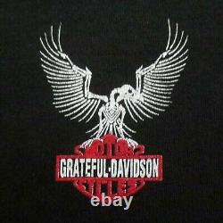 Grateful Dead Shirt T Shirt Vintage 1991 Motorcycle Harley Davidson HD Black L