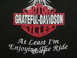 Grateful Dead Shirt T Shirt Vintage 1991 Motorcycle Harley Davidson HD Black L