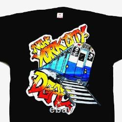 Grateful Dead Shirt T Shirt Vintage 1991 New York Graffiti Paint MSG NYC XL New
