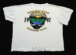 Grateful Dead Shirt T Shirt Vintage 1991 Summer Tour GD Skeletons Paradise Waits