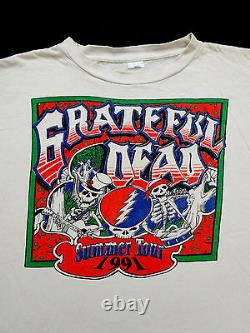 Grateful Dead Shirt T Shirt Vintage 1991 Summer Tour Paradise Waits GD Skeletons