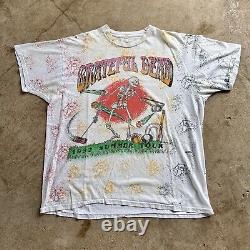 Grateful Dead Shirt T Shirt Vintage 1992 Summer Tour Croquet Dancing Bear XXL