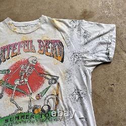 Grateful Dead Shirt T Shirt Vintage 1992 Summer Tour Croquet Dancing Bear XXL