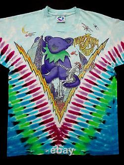 Grateful Dead Shirt T Shirt Vintage 1993 New York City MSG Dancing Tie Dye GDM L