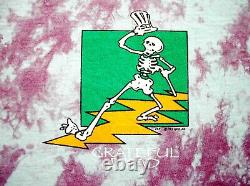 Grateful Dead Shirt T Shirt Vintage 1993 Skeleton Lightning Walker Tie Dye GD XL
