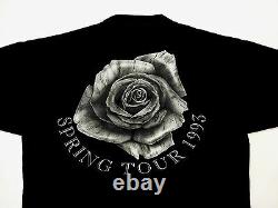 Grateful Dead Shirt T Shirt Vintage 1993 Spring Tour GD Rose Stone Black GDM XL