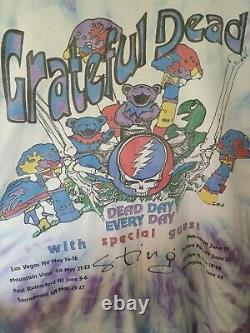 Grateful Dead Shirt T Shirt Vintage 1993 Summer Tour Dancing Bears Sting XL