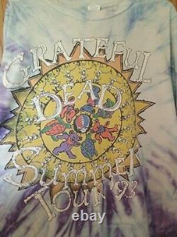 Grateful Dead Shirt T Shirt Vintage 1993 Summer Tour Dancing Bears Sting XL