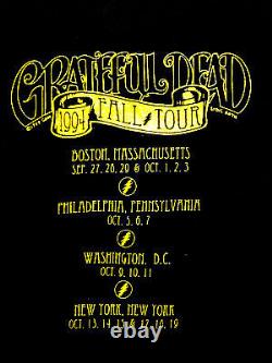 Grateful Dead Shirt T Shirt Vintage 1994 Fall Tour Autumn Leaves Face Rose GDM L