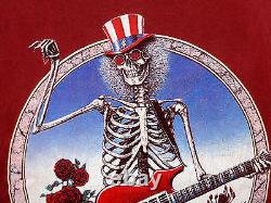 Grateful Dead Shirt T Shirt Vintage 1994 Guitar USA Skeleton Philip Garris XL