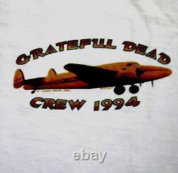 Grateful Dead Shirt T Shirt Vintage 1994 Road Crew War Plane Stealth Bomber GD L