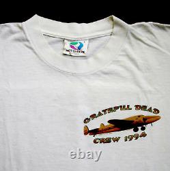 Grateful Dead Shirt T Shirt Vintage 1994 Road Crew War Plane Stealth Bomber GD L