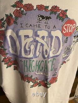 Grateful Dead Shirt T Shirt Vintage 1994 Vermont VT Highgate 7/13/94 xl stop