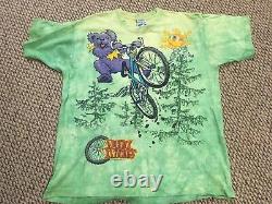 Grateful Dead Shirt T Shirt Vintage 1995 Dead Treads Mountain Bike Tie Dye GD XL