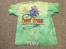 Grateful Dead Shirt T Shirt Vintage 1995 Dead Treads Mountain Bike Tie Dye GD XL