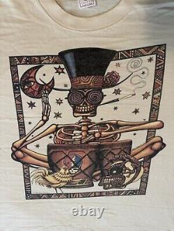 Grateful Dead Shirt T Shirt Vintage 1995 Spring Tour Drum Tribal Skeleton GDM XL