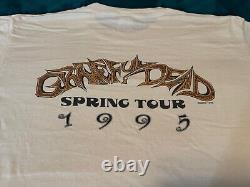 Grateful Dead Shirt T Shirt Vintage 1995 Spring Tour Drum Tribal Skeleton GDM XL