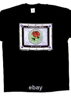 Grateful Dead Shirt T Shirt Vintage 1995 Tour Stone Roses Black NFA GDM XL New