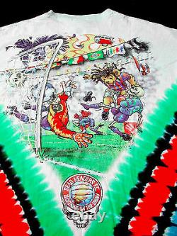 Grateful Dead Shirt T Shirt Vintage 1997 Soccer Ball Football Bear Tie Dye GD XL